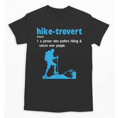 Hike-Trovert Hiking Humor Definition Introvert Unisex T-Shirt - Raresse