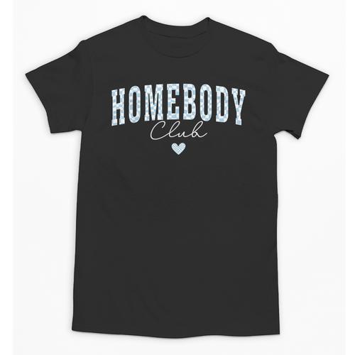 Homebody Club Checkerboard Introvert Self Growth Work Home Unisex T-Shirt - Raresse