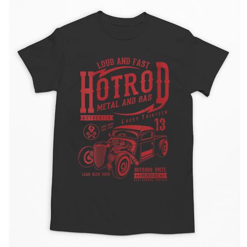 Hotrod Car Automotive Nostalgia Distressed Retro Unisex T-Shirt - Figerry