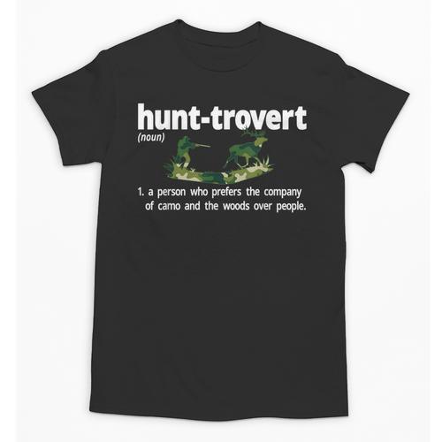 Hunt-Trovert Hunting Hunter Humor Definition Introvert Unisex T-Shirt - Raresse