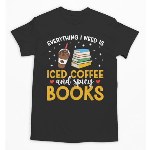 Iced Coffee And Spicy Books Iced Coffee Lover Cold Brew Unisex T-Shirt - Bookorys DE