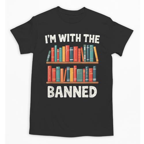 I'm With The Banned Librarian Banned Book Lover Reader Unisex T-Shirt - Bookorys CA