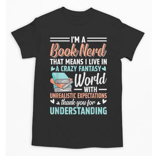 I'm a Book Nerd Bookworm Unisex T-Shirt - Bookorys AU