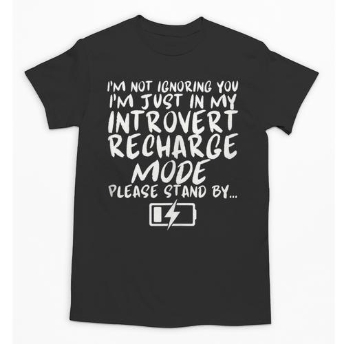 I'm Not Ignoring You I'm Just In My Introvert Recharge Mode Unisex T-Shirt - Raresse