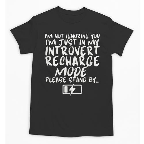 I'm Not Ignoring You I'm Just In My Introvert Recharge Mode Unisex T-Shirt - Raresse