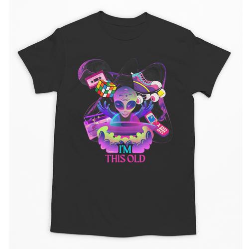I’m This Old Retro 80s Nostalgia Alien Unisex T-Shirt - Figerry