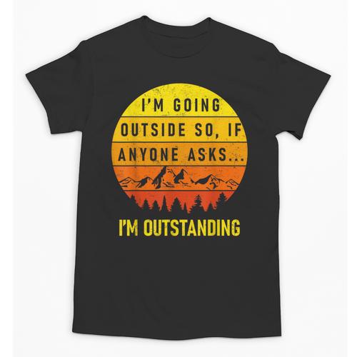 I'm Outstanding Retro Introvert Mountain Trip Lover Unisex T-Shirt - Raresse