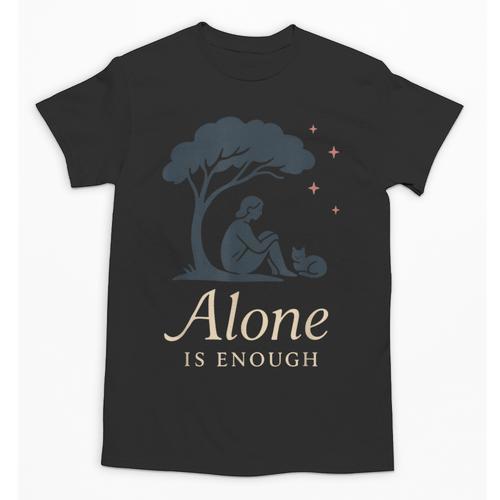 Introvert Alone Is Enough Social Battery Low Antisocial Unisex T-Shirt - Raresse