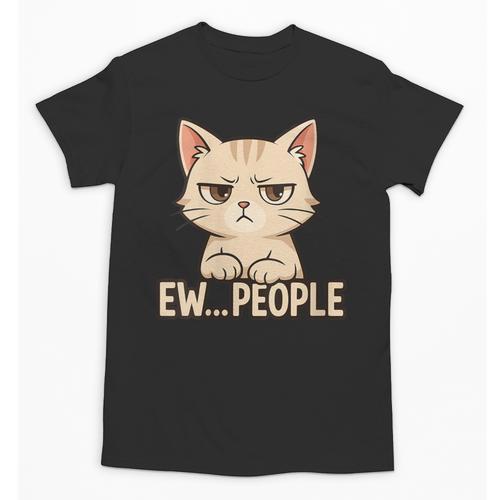 Introvert Anime Cat Ew People Unisex T-Shirt - Raresse