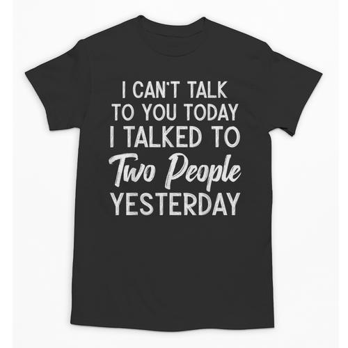 Introvert Antisocial I Can't Talk To You Today Humor Unisex T-Shirt - Raresse