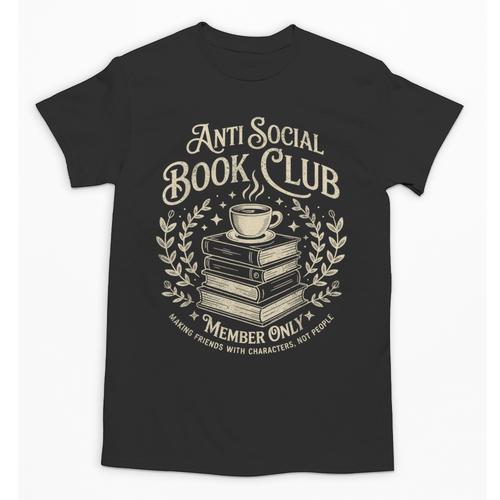 Introvert Books Club Member Coffee Book Lovers Vintage Unisex T-Shirt - Raresse
