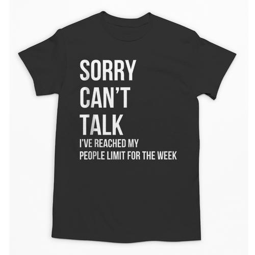 Introvert Can't Talk Reached People Limit For The Week Unisex T-Shirt - Raresse