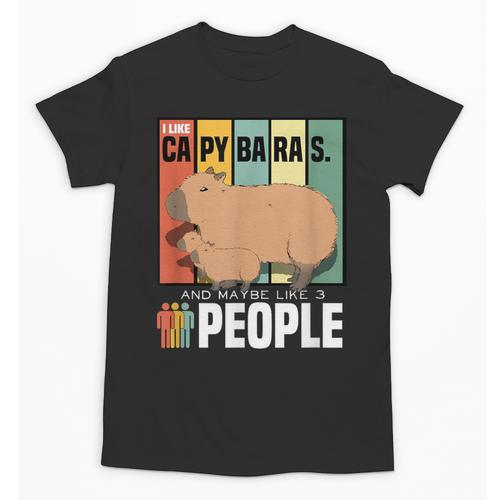 Introvert Capybara Rodent Animal Lover Antisocial Retro Unisex T-Shirt - Raresse