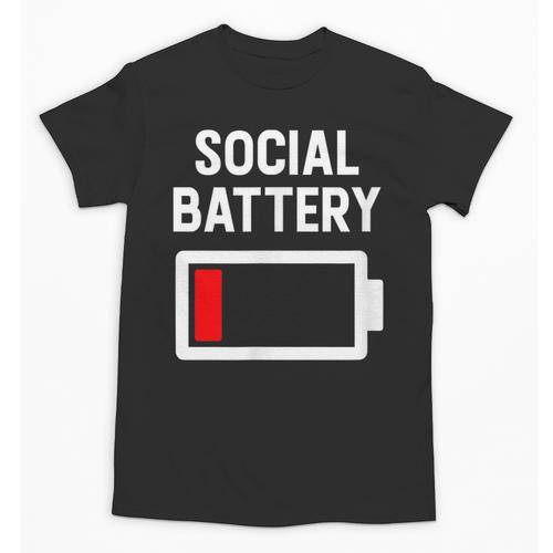 Introvert Low Social Battery Level Anti Social People Unisex T-Shirt - Raresse