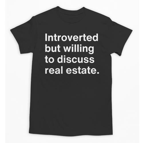 Introvert Real Estate Agent Introverted Realtor Unisex T-Shirt - Raresse