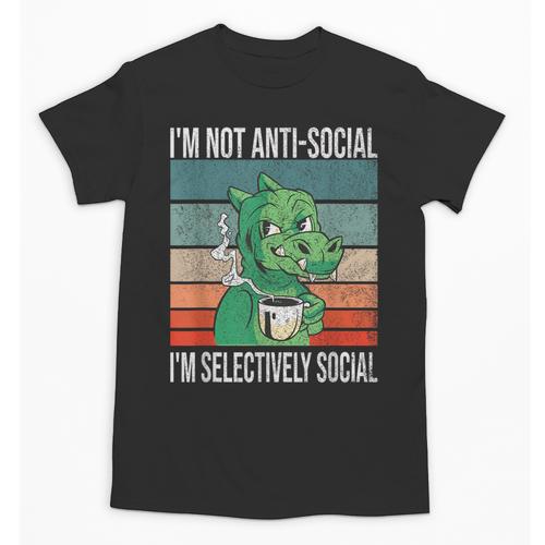 Introvert Selectively Social Anti-Social Shy Unisex T-Shirt - Raresse