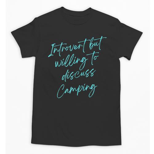 Introvert But Willing To Discuss Camping Unisex T-Shirt - Raresse