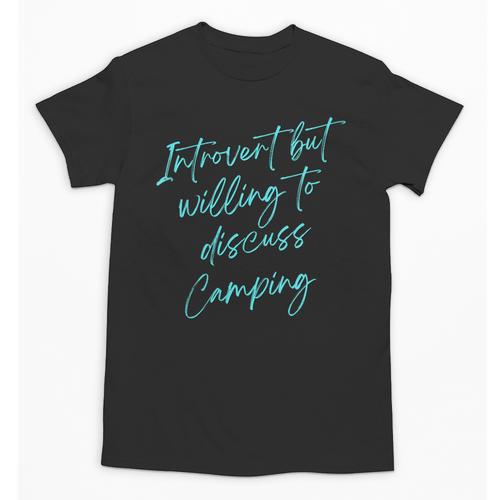 Introvert But Willing To Discuss Camping Unisex T-Shirt - Raresse