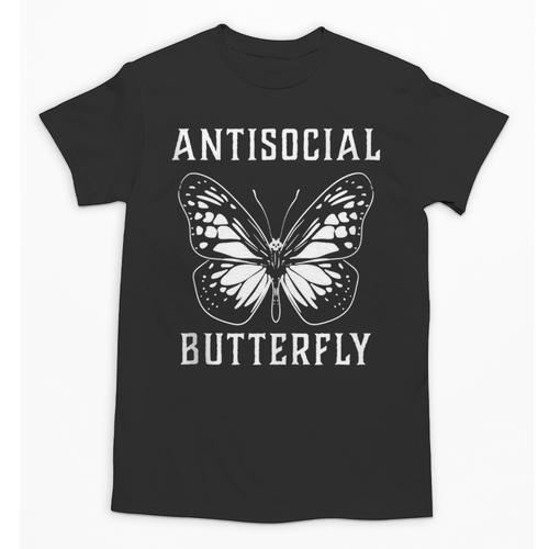 Introverted Introvert Antisocial Butterfly Unisex T-Shirt - Raresse