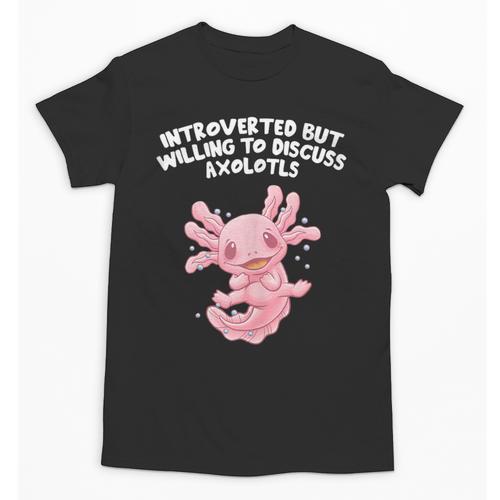 Introverted But Willing To Discuss Axolotl Salamander Unisex T-Shirt - Raresse