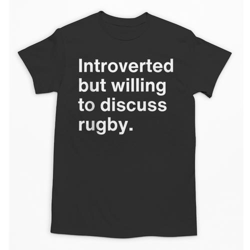 Introverted But Willing To Discuss Rugby Player Introverts Unisex T-Shirt - Raresse