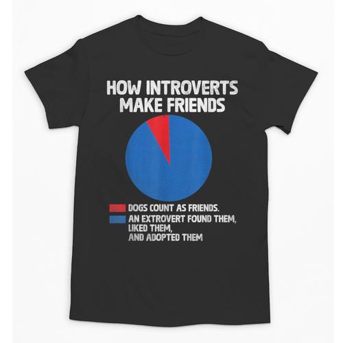 How Introverts Make Friends Sayings For Introverts Unisex T-Shirt - Raresse