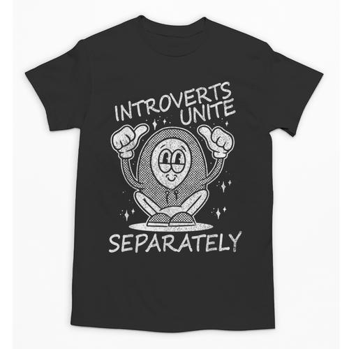Introverts Unite Anti-Social Shy Person Joke Unisex T-Shirt - Raresse