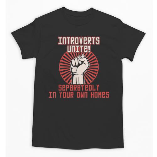 Introverts Unite Introverting Introverts At Home Unisex T-Shirt - Raresse