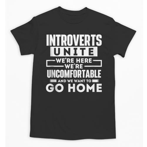 Introverts Unite Quiet Observer Introverted Antisocial Unisex T-Shirt - Raresse