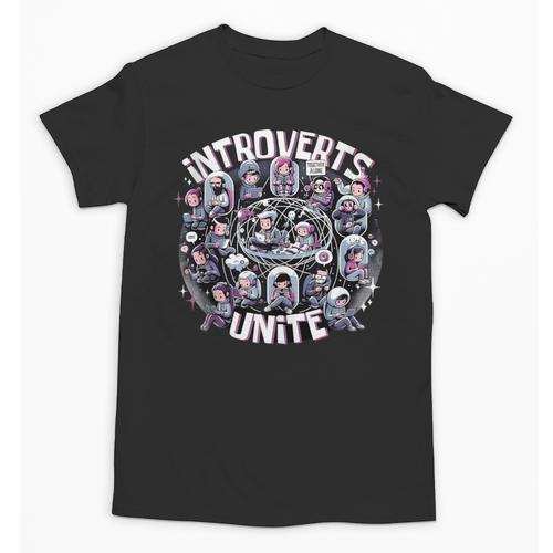 Introverts Unite Quirky Solitude Unisex T-Shirt - Raresse