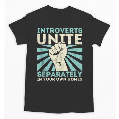 Introverts Unite Separately Introverted Antisocial Unisex T-Shirt - Raresse