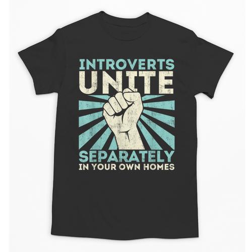 Introverts Unite Separately Introverted Antisocial Unisex T-Shirt - Raresse