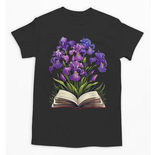 Irises Flowers Book Iris Floral Unisex T-Shirt - Bookorys DE