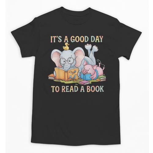 Its A Good Day To Read A Book Cute Pig & Elephant Adventure Unisex T-Shirt - Bookorys