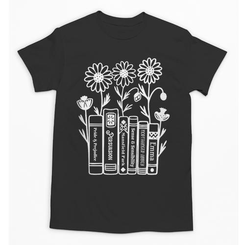 Jane Austen Books Unisex T-Shirt - Bookorys