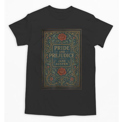 Jane Austen Pride And Prejudice Cover Mr Darcy Book Lovers Unisex T-Shirt - Bookorys