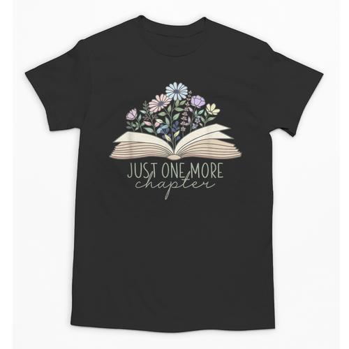 Just One More Chapter Floral Book Wildflower Aesthetic Art Unisex T-Shirt - Bookorys DE