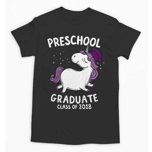Kids Class Of 2018 Unicorn Preschool Graduation For Girls Unisex T-Shirt - Best Gift Smart
