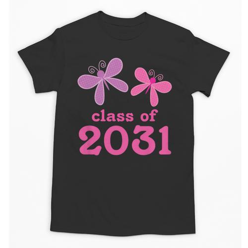 Kids Class Of 2031 Kindergarten Girls Graduation T-Shirt Unisex T-Shirt - Best Gift Smart