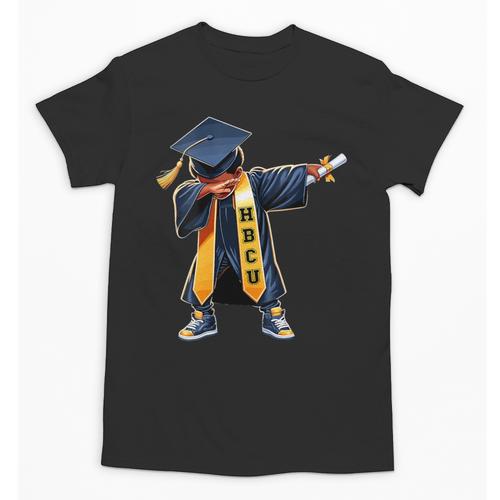 Kids HBCU Boys Grad Dabbing Graduation Unisex T-Shirt - Best Gift Smart