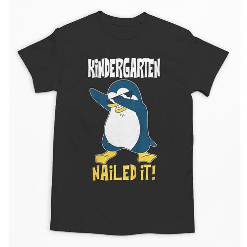 Kids Kindergarten Dabbing Penguin Nailed It Graduation Class 2021 Unisex T-Shirt - Best Gift Smart