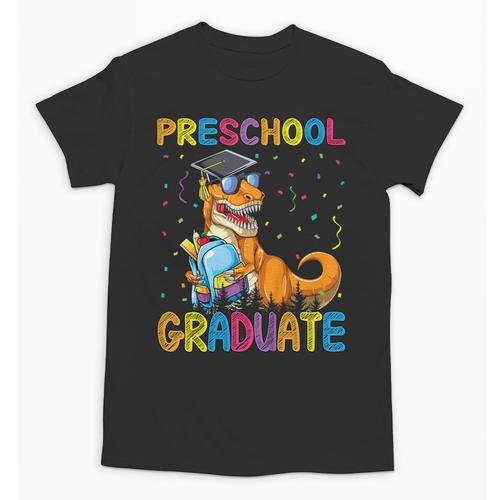 Kids Preschool Graduate Dinosaur Trex Preschool Graduation Unisex T-Shirt - Best Gift Smart