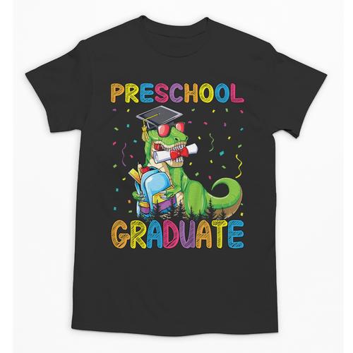 Kids Preschool Graduate T-Rex Dinosaur Preschool Graduation Unisex T-Shirt - Best Gift Smart