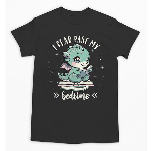 Kids I Read Past My Bedtime Cute Book Dragon Pajama Unisex T-Shirt - Bookorys