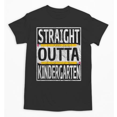Kids Straight Outta Kindergarten Graduation Unisex T-Shirt - Best Gift Smart