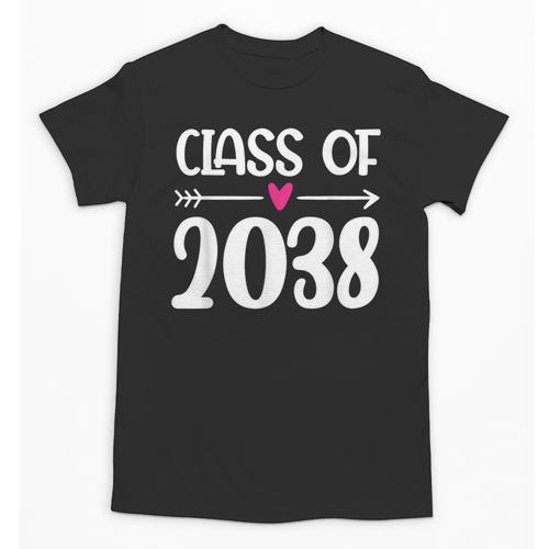 Kindergarten Class Of 2038 First Day School Graduation Girls Unisex T-Shirt - Best Gift Smart