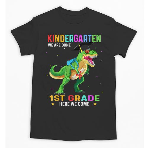 Kindergarten Graduation 1st Here We Come Class 2023 Dinosaur Unisex T-Shirt - Best Gift Smart