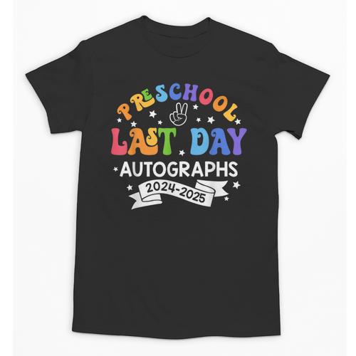 Last Day Of School Year 2025 Preschool Autograph Graduation Unisex T-Shirt - Best Gift Smart