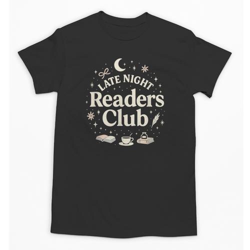 Late Night Readers Club Moon & Stars Book Lover Unisex T-Shirt - Bookorys AU
