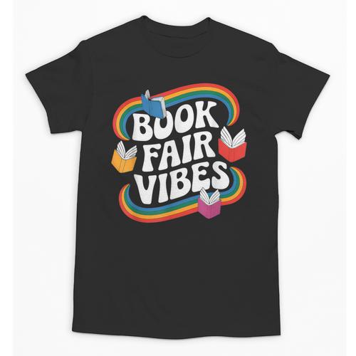 Library Book Fair Vibe Groovy Retro School Reading Nostalgic Unisex T-Shirt - Bookorys UK